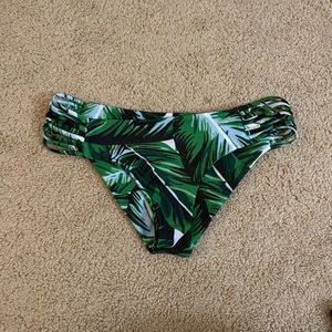 Shein Green Palm Print Bathing Suit Bottoms